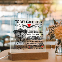 To My Daughter Lion Crown – Acrylic Square - The Best Shop 4U