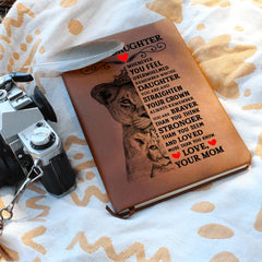 To My Daughter Lion Crown – Leather Journal - The Best Shop 4U