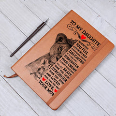 To My Daughter Lion Crown – Leather Journal - The Best Shop 4U
