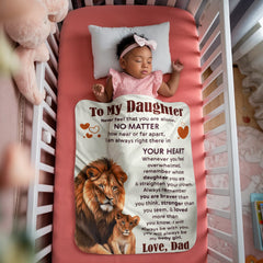 To My Daughter Never Feel Alone – Sherpa Fleece Blanket - The Best Shop 4U