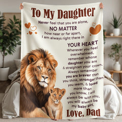 To My Daughter Never Feel Alone – Sherpa Fleece Blanket - The Best Shop 4U