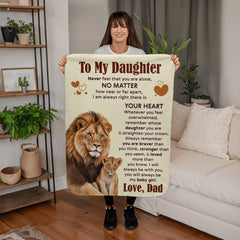 To My Daughter Never Feel Alone – Sherpa Fleece Blanket - The Best Shop 4U