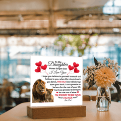 To My Daughter Old Lion – Acrylic Square - The Best Shop 4U