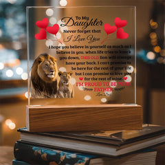To My Daughter Old Lion – Acrylic Square - The Best Shop 4U