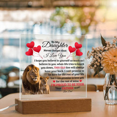 To My Daughter Old Lion – Acrylic Square - The Best Shop 4U