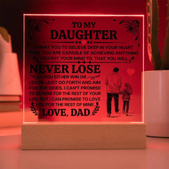 To My Daughter Promise – Acrylic Square - The Best Shop 4U