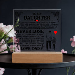 To My Daughter Promise – Acrylic Square - The Best Shop 4U