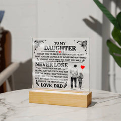 To My Daughter Promise – Acrylic Square - The Best Shop 4U