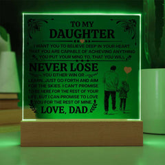 To My Daughter Promise – Acrylic Square - The Best Shop 4U