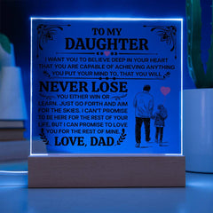To My Daughter Promise – Acrylic Square - The Best Shop 4U
