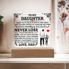 To My Daughter Promise – Acrylic Square - The Best Shop 4U
