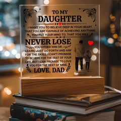 To My Daughter Promise – Acrylic Square - The Best Shop 4U