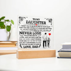 To My Daughter Promise – Acrylic Square - The Best Shop 4U