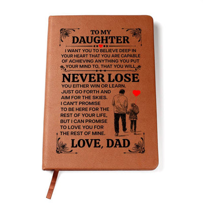 To My Daughter Promise – Leather Journal - The Best Shop 4U