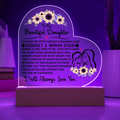 To My Daughter Proud – Acrylic Heart Plaque - The Best Shop 4U