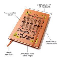 To My Daughter Proud – Leather Journal - The Best Shop 4U