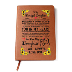 To My Daughter Proud – Leather Journal - The Best Shop 4U