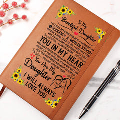 To My Daughter Proud – Leather Journal - The Best Shop 4U