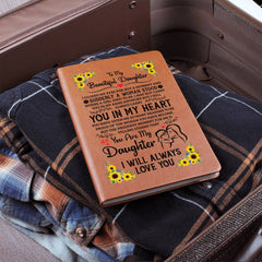 To My Daughter Proud – Leather Journal - The Best Shop 4U