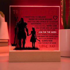 To My Daughter Skies – Acrylic Square - The Best Shop 4U