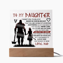 To My Daughter Skies – Acrylic Square - The Best Shop 4U