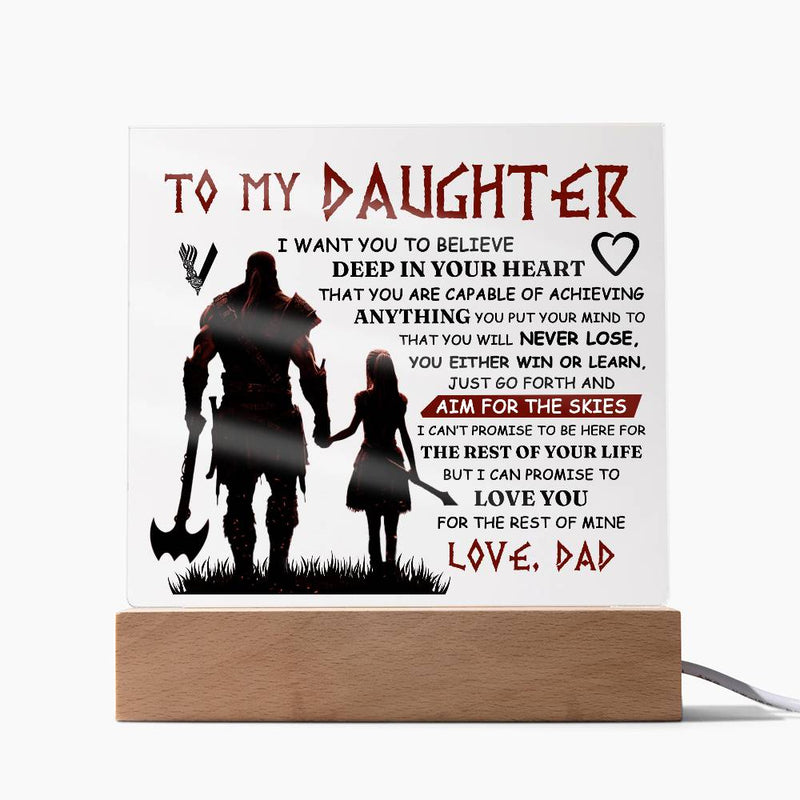 To My Daughter Skies – Acrylic Square - The Best Shop 4U