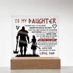 To My Daughter Skies – Acrylic Square - The Best Shop 4U