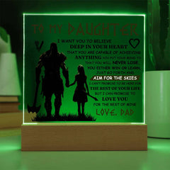 To My Daughter Skies – Acrylic Square - The Best Shop 4U