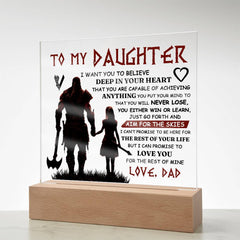 To My Daughter Skies – Acrylic Square - The Best Shop 4U