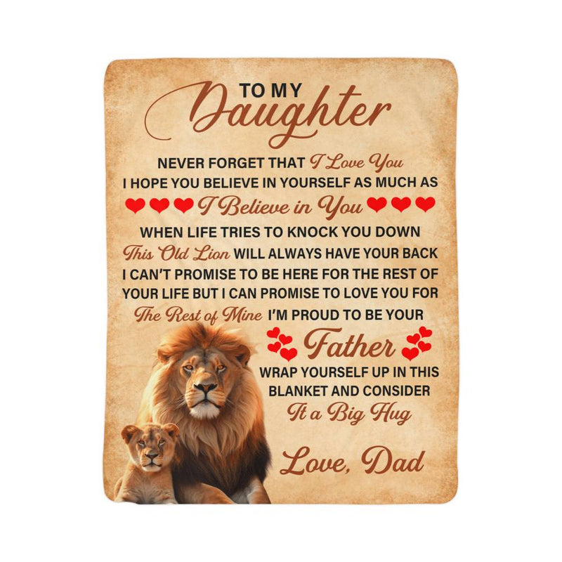 To My Daughter This Old Lion – Sherpa Fleece Blanket - The Best Shop 4U