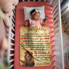 To My Daughter This Old Lion – Sherpa Fleece Blanket - The Best Shop 4U