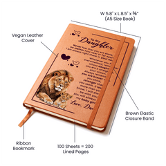 To My Daughter Your Crown – Leather Journal - The Best Shop 4U
