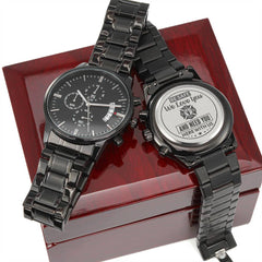 To My Firefighter Husband Need You Here With Us (Charcoal Black) – Men's Watch - The Best Shop 4U