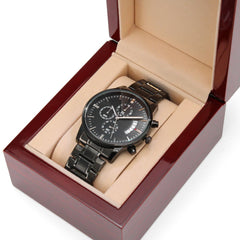 To My Firefighter Husband Need You Here With Us (Charcoal Black) – Men's Watch - The Best Shop 4U