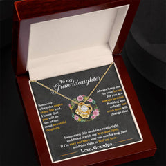 To My Granddaughter - Love Knot Necklace - The Best Shop 4U