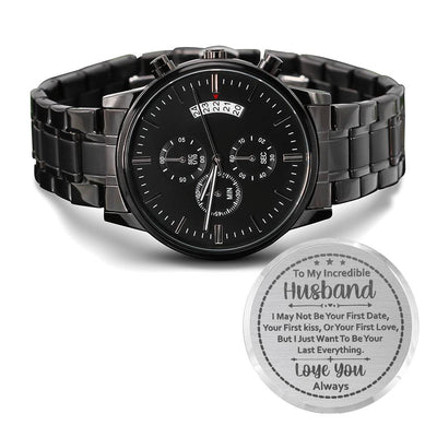 To My Husband Your Last Everything (Charcoal Black) – Men's Watch - The Best Shop 4U