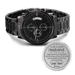 To My Husband Your Last Everything (Charcoal Black) – Men's Watch - The Best Shop 4U