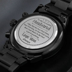 To My Husband Your Last Everything (Charcoal Black) – Men's Watch - The Best Shop 4U