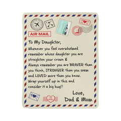 To My Loved Daughter (From Dad & Mom) – Sherpa Fleece Blanket - The Best Shop 4U