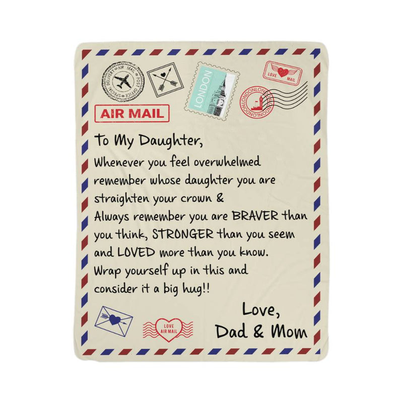 To My Loved Daughter (From Dad & Mom) – Sherpa Fleece Blanket - The Best Shop 4U