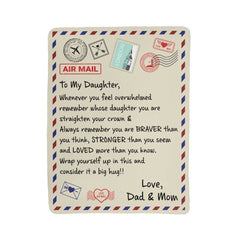 To My Loved Daughter (From Dad & Mom) – Sherpa Fleece Blanket - The Best Shop 4U