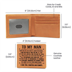 To My Man Inspiration (Black) – Leather Wallet - The Best Shop 4U