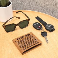 To My Man Inspiration (Black) – Leather Wallet - The Best Shop 4U