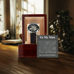 To My Man Life, Love, Best Friend – Luxury Openwork Watch - The Best Shop 4U