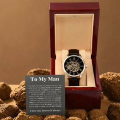 To My Man Life, Love, Best Friend – Luxury Openwork Watch - The Best Shop 4U