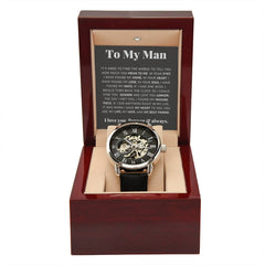 To My Man Life, Love, Best Friend – Luxury Openwork Watch - The Best Shop 4U