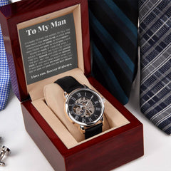To My Man Life, Love, Best Friend – Luxury Openwork Watch - The Best Shop 4U