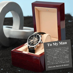 To My Man Life, Love, Best Friend – Luxury Openwork Watch - The Best Shop 4U