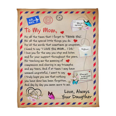 To My Mom Thank You – Coral Fleece Blanket - The Best Shop 4U