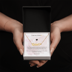 To My One Of A Kind - Heart Name Necklace - The Best Shop 4U